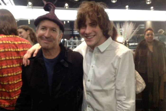 Larry & Andrew VanWyngarden frontman of MGMT backstage at the Barclay Center Brooklyn, New York.