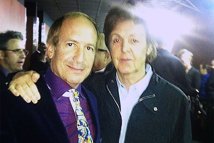 Larry & Sir Paul McCartney backstage at the Grammy Awards dress rehearsal. The Staples Center, Los Angeles.